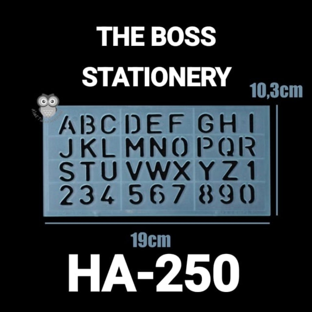 [PCS] HA-250 MISTAR ABJAD BUTTERFLY / MISTAR ANGKA / MISTAR SABLON / PENGGARIS / MISTAR HURUF