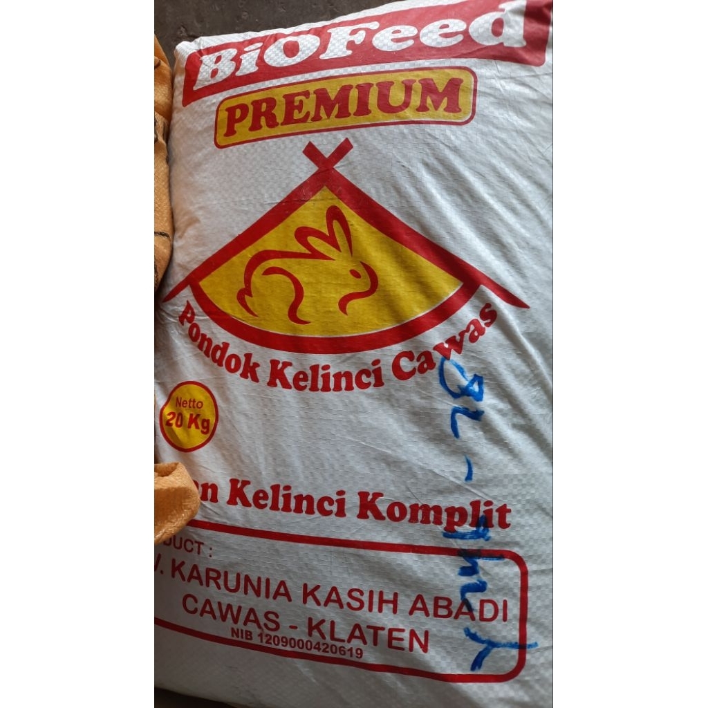PAKAN KELINCI BIOFEED PREMIUM KILOAN KEMASAN 1KG