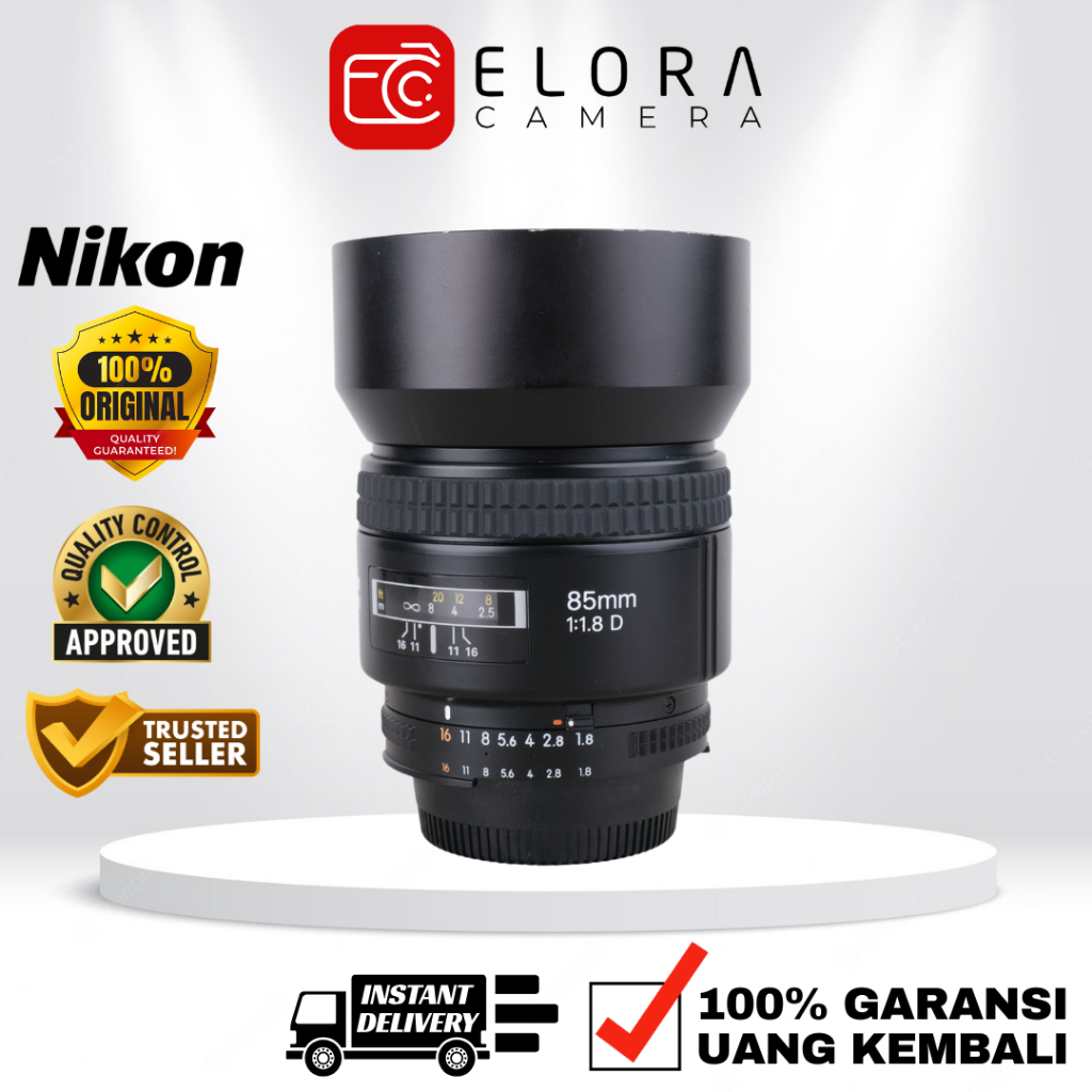 Nikon AFD 85mm F1.8 Nikkor / Lensa Nikon AF 85 mm F 1.8 D Nikkor