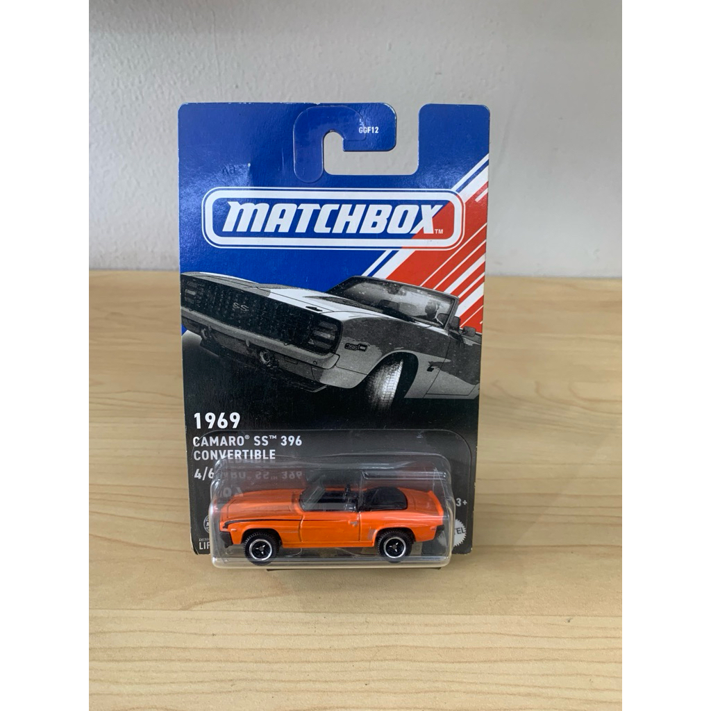 matchbox 1969 camaro ss 396 convertible orange