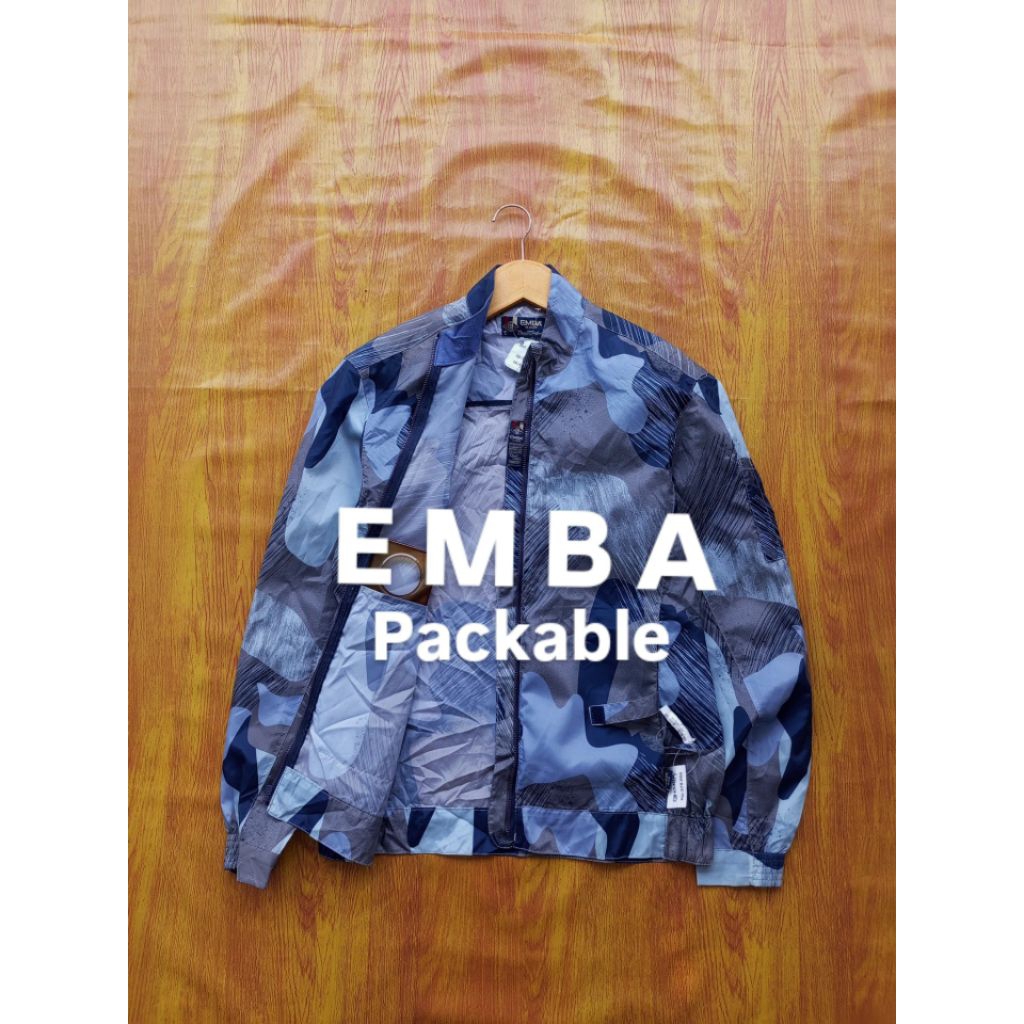 JAKET EMBA PACKABLE MODEL CASUAL MOTIF FULL PRINT NEW PRIA/UNISEX