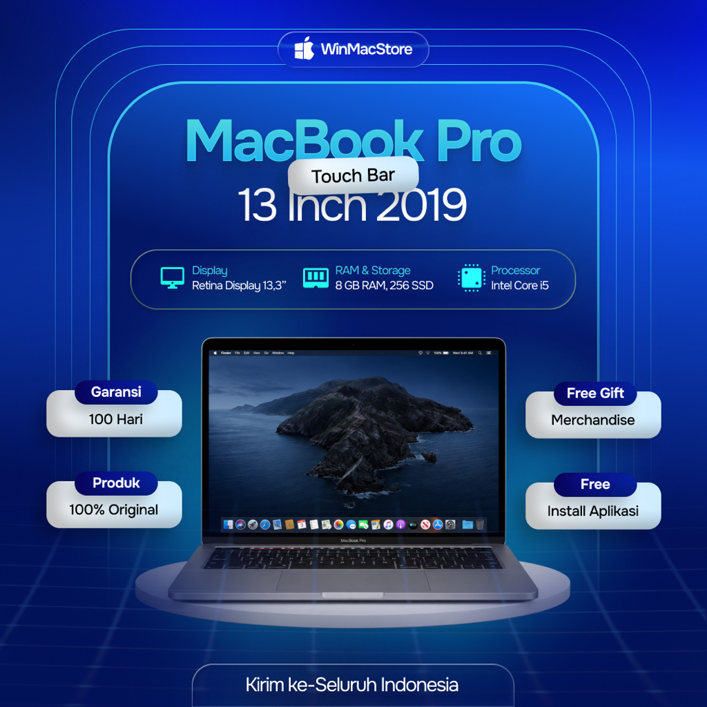 MacBook Pro 13" TB 2019 i5 8 GB 256 GB | Silver | Second