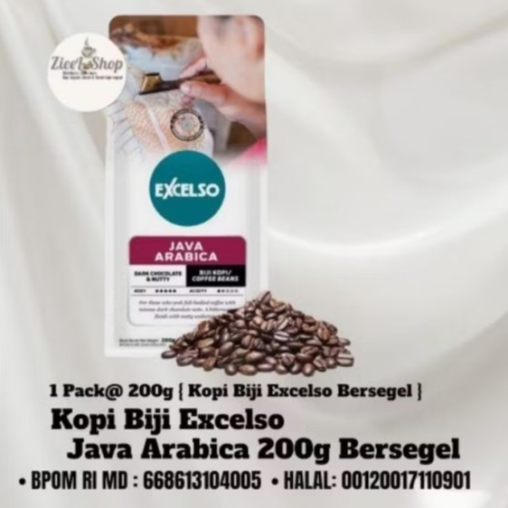 Kopi Bean Excelso Java Arabica 200g- Kopi Excelso Java Arabica