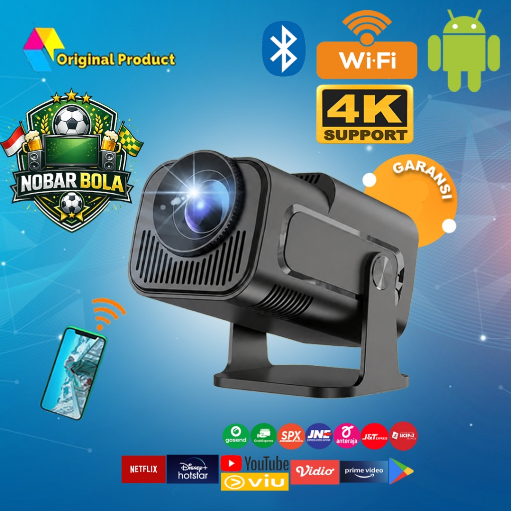 Proyektor Android ORIGINAL 10000 Lumens Wifi Bluetooth / Projector Android / Proyektor mini