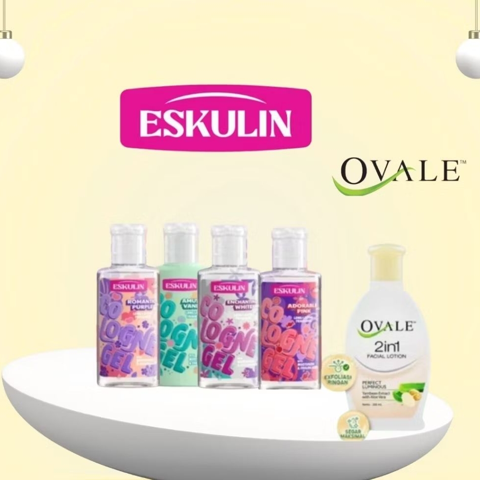 Eskulin Cologne Gel 50ml | Long-Lasting Fragrance with Moisturizer & Cooling Agent | Parfum - Ovale 
