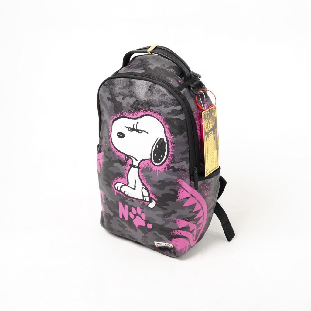 Tas SPRAYGROUND SNOOPY THAT'S A NO NO PINK BLACK BACKPACK 100% ORIGINAL