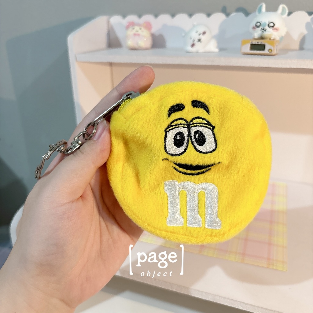 MnM Chocolate Mascot Vintage - Plush Doll Boneka Pouch Keychain