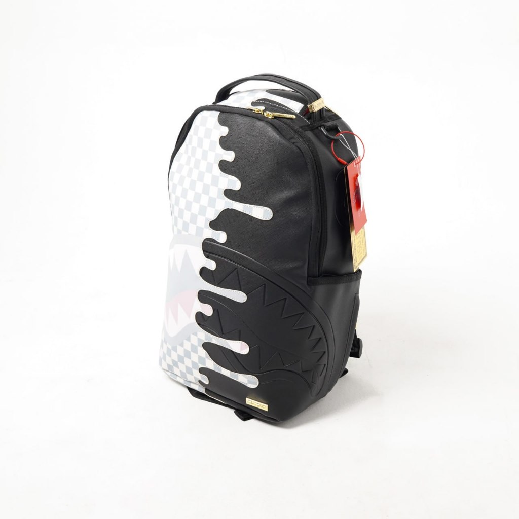 Tas SPRAYGROUND SHADOW DRIP HALF GREY BLACK BACKPACK 100% ORIGINAL