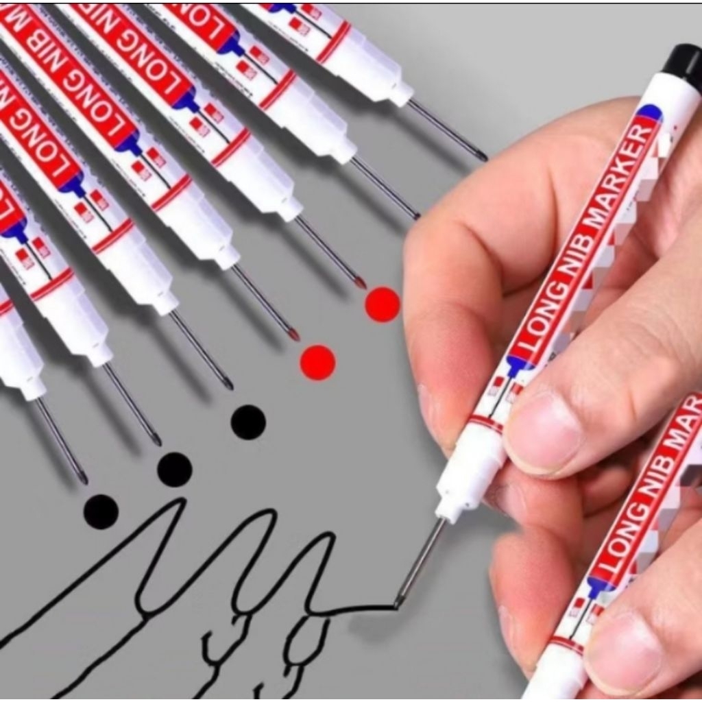 FAWAZ SPIDOL PETUKANGAN KEPALA PANJANG LONG NIB  HEAD MARKER WATER PROOF SPIDOL MARKER WATER PROOF