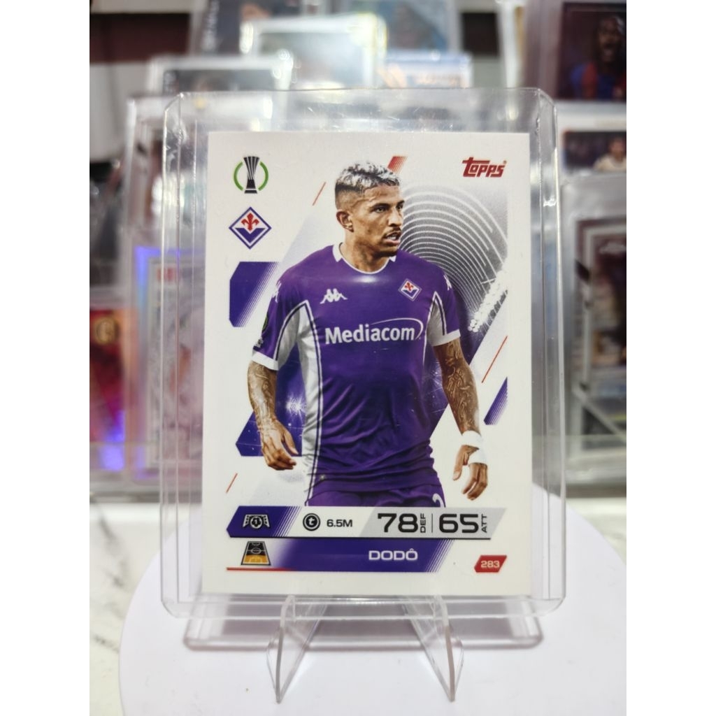 Photocard kartu bola original Topps Fiorentina Dodo