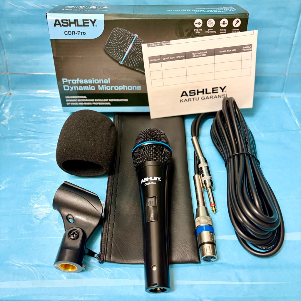 Mic Kabel Ashley CDR PRO Condenser Original Microphone Condensor Ashley CDR-PRO