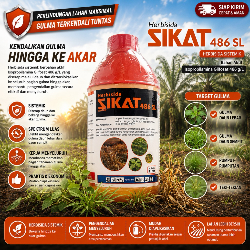 Herbisida Sikat 1 Liter | Obat Rumput Gulma | Herbisida Pertanian