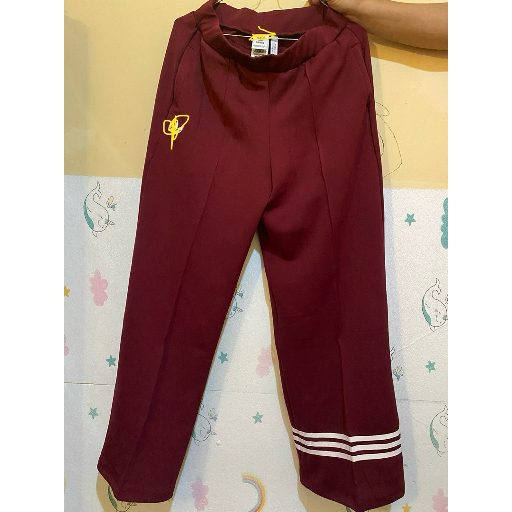 new celana panjang kulot merah maroon dewasa adds ori size XL