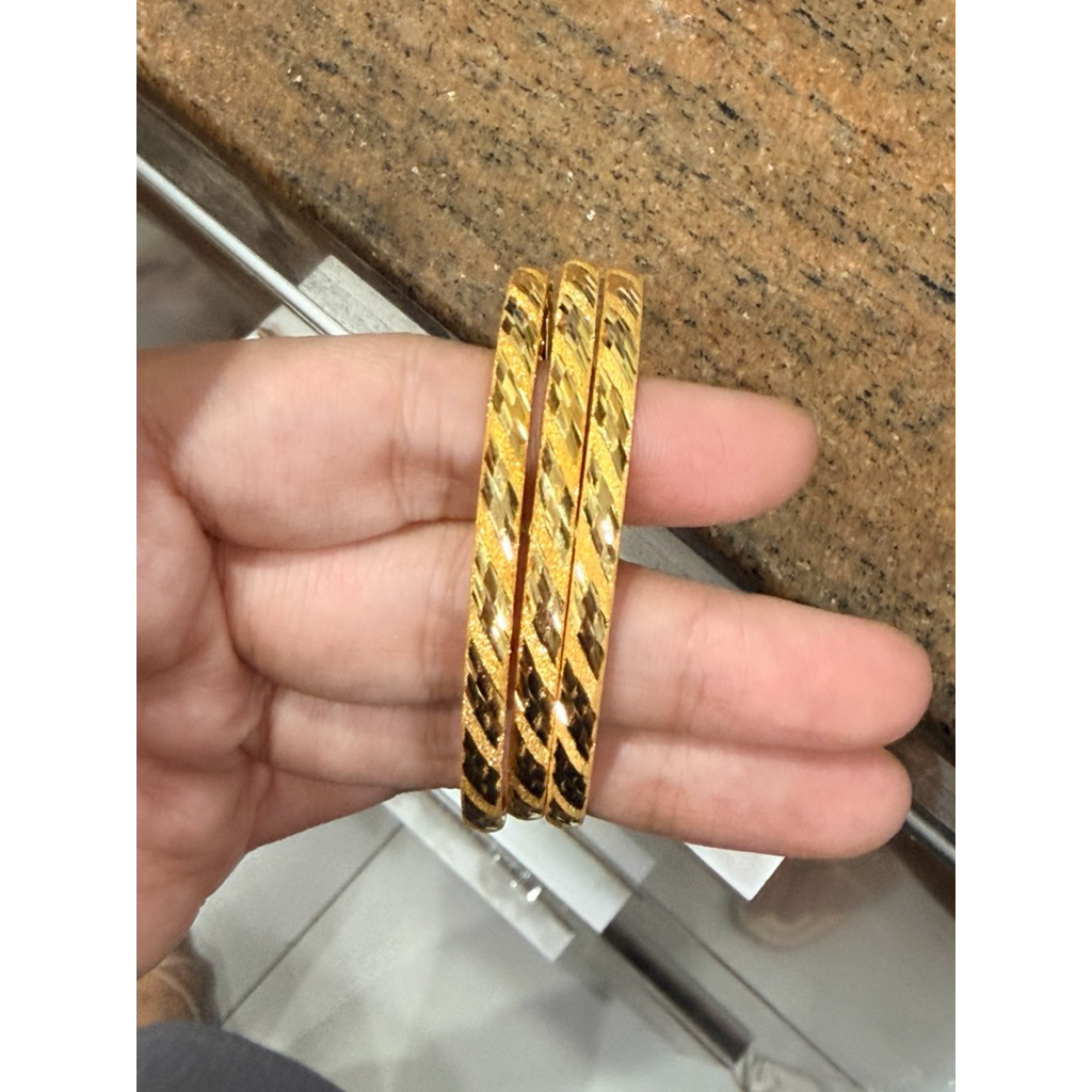 gelang keroncong motif kristal simple elegant emas asli kadar 700