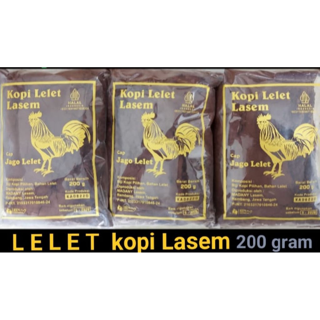 Kopi JAGO LELET premium 200gr - Tanpa Pengawet, Rasa Pahit Khas Lasem