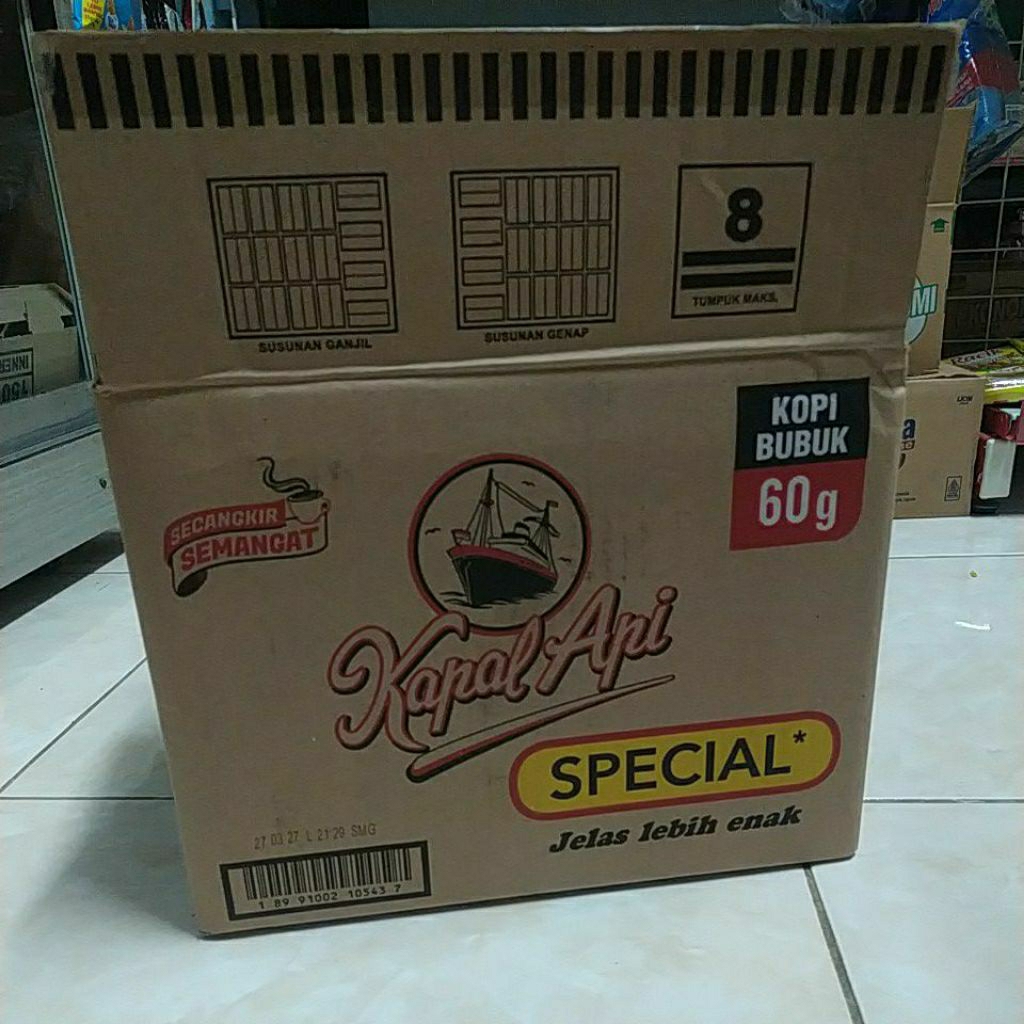 Kardus Bekas Kapal Api 27x23x23 - Cocok untuk Packing