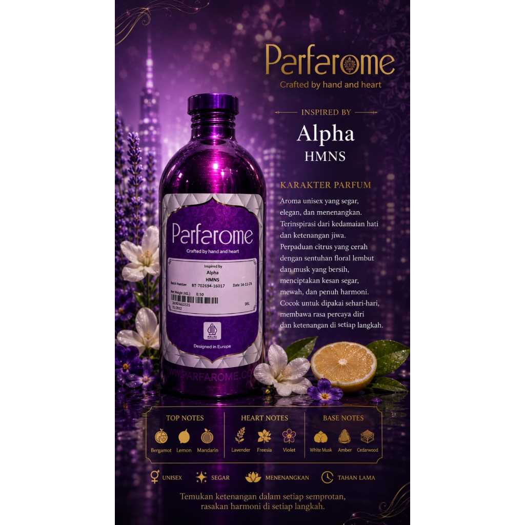 BIBIT PARFUM AROMA HMNS ALPHA 1KG, KEMASAN SEGEL