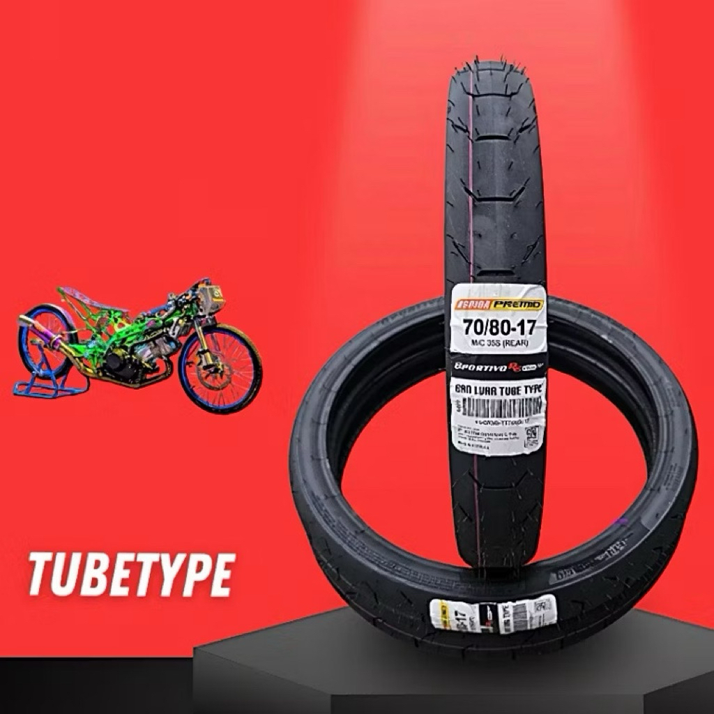 BAN ASPIRA PREMIO SPORTIVO DRAG TUBETYPE SOFT COMPOUND DRAG RING 17 / BAN BALAP SOFT COMPOUND RS DRA