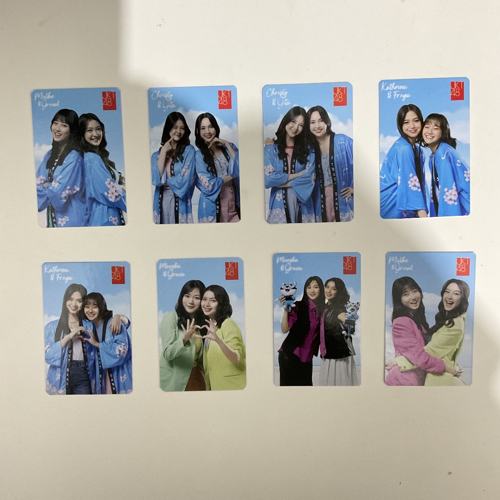 Photocard JKT48 x Jtrust Bank, Christy & Gita, Kathrina & Freya, Marsha & Gracia, Muthe & Greesel