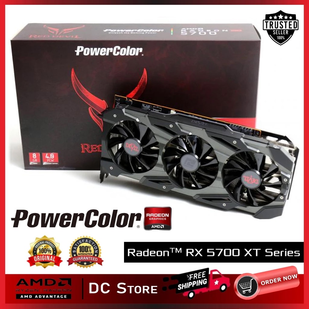 VGA AMD RADEON RX 5700 XT 8GB Asus Asrock Gigabyte Powercolor Sapphire XFX