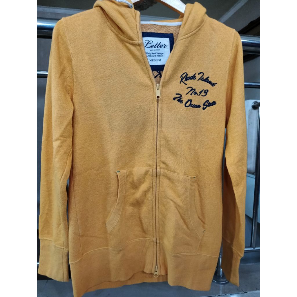 JACKET WANITA/REMAJA/ANAK-ANAK LETTER BACK NUMBER YELLOW SIZE M FIT TO S