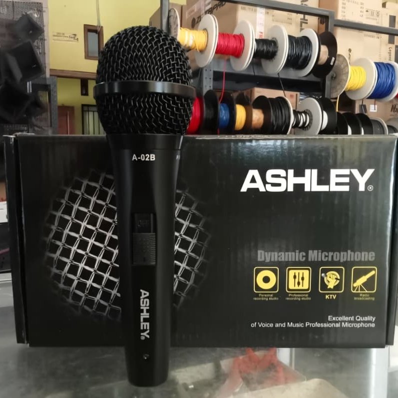 Microphone ASHLEY A-02B Series / Mic Kabel ASHLEY A-02 B Dynamic Original