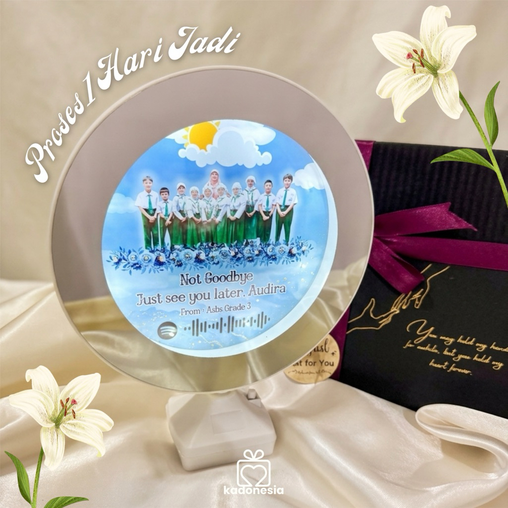 Kado Guru Cermin Custom / Hadiah Guru / Kado Perpisahan Sekolah