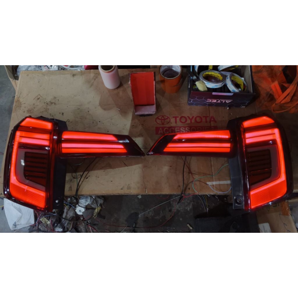 TERBARU Stoplamp Custom CALYA dan SIGRA RED SMOKE Sein Running