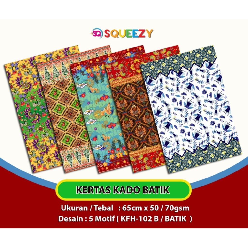 [READY] KERTAS KADO BERMOTIF BATIK | Kertas Kado Batik