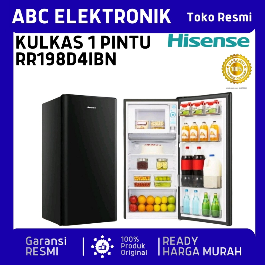 KULKAS HISENSE RR198D4IBN 1 PINTU RR-198D4IBN