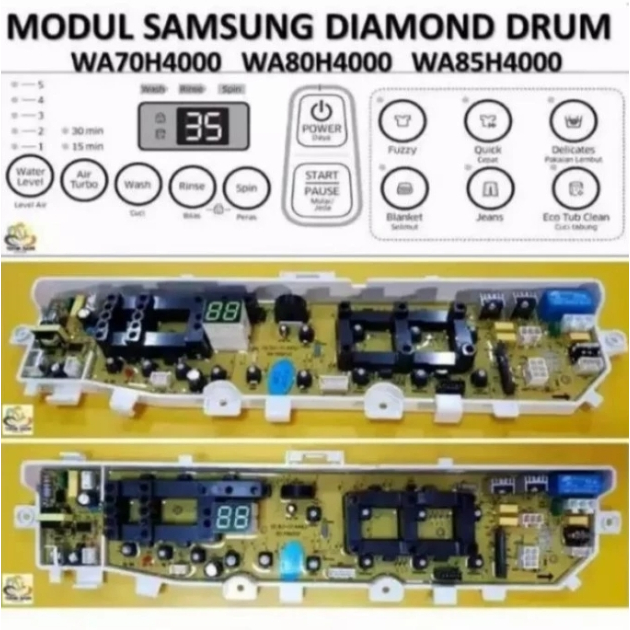 Modul PCB Mesin Cuci SAMSUNG DIAMOND WA70H4000SG WA70H4200 WA80H4000