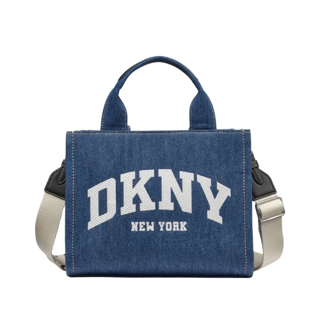 READY NEW Tas DKNY Hadlee Small Denim Logo Tote Bag