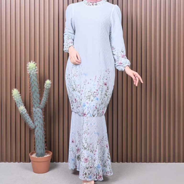 FAMYS - SETELAN ROK DUYUNG MELAYU CERUTY MOTIF PREMIUM NAMIYA SET KURUNG MALAY WANITA DEWASA MOM 019