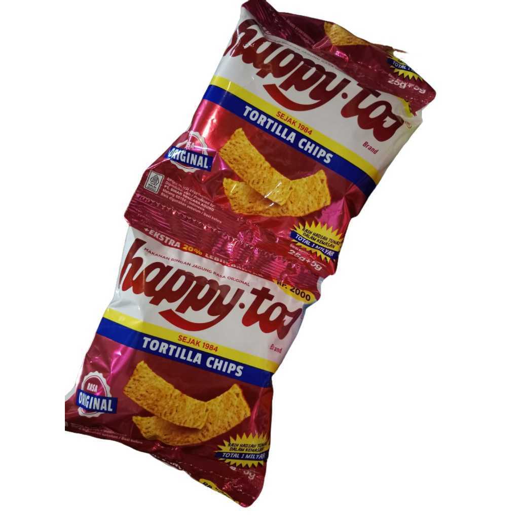Happy Tos Tortilla Chips Merah Mini Sachet 25gram