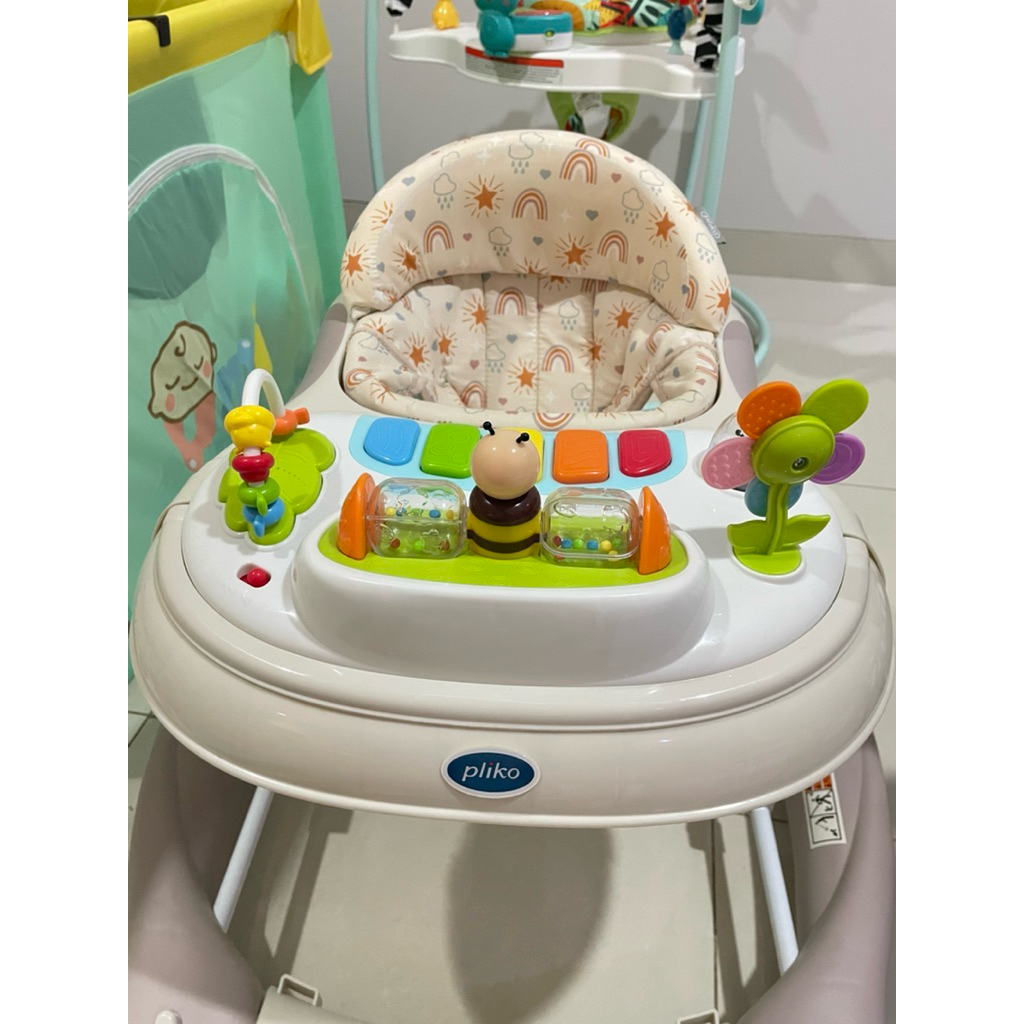 Preloved Baby Walker with Push Bar - Alat Bantu Jalan Bayi I Mainan Dorong Bayi second