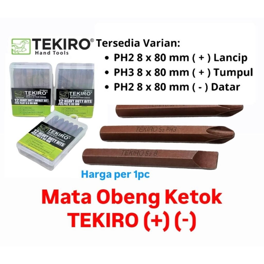 TEKIRO Mata Obeng Ketok Tekiro PH2 PH3 Magnet