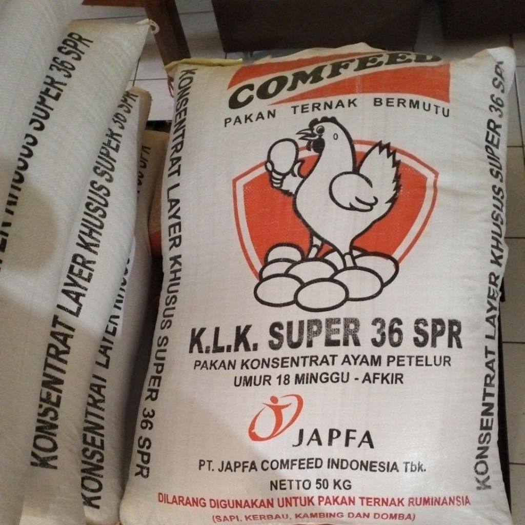 Comfeed KLK Super 36 Konsentrat Ayam Petelur 50KG Original Segel Packing Aman Dobel Karung