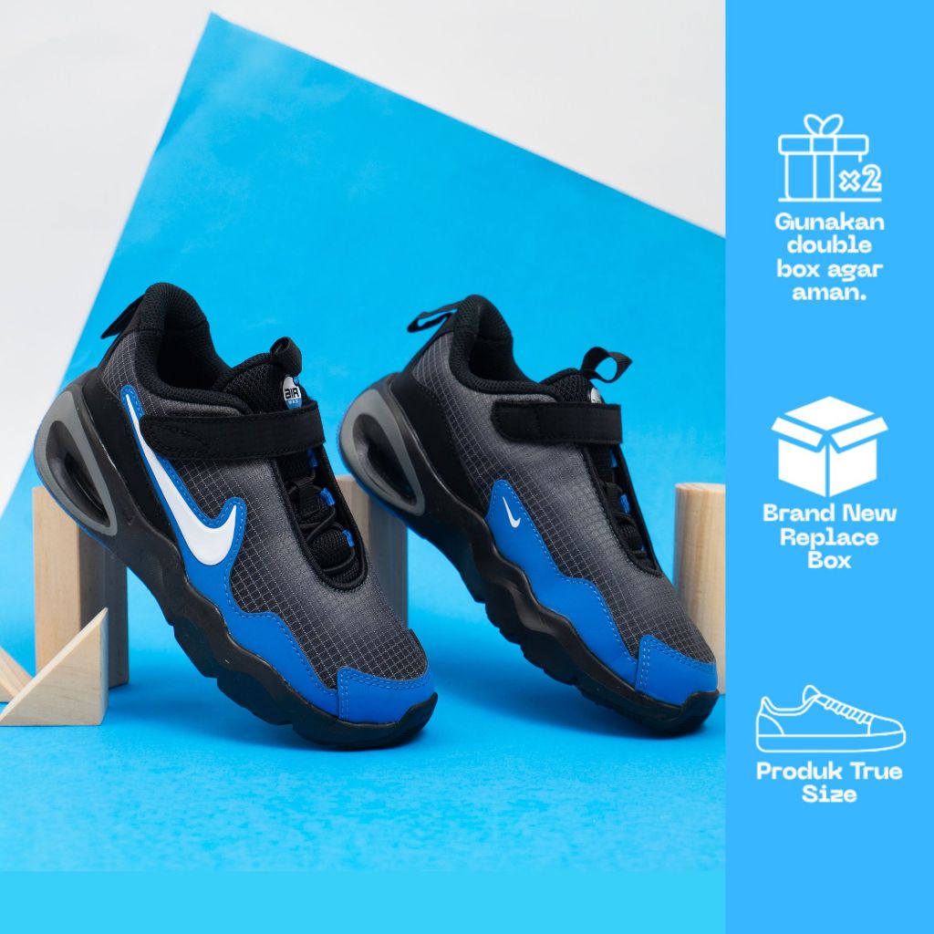 SEPATU ANAK / NIKE AIR MAX NOVA KIDS - GREY BLACK BLUE