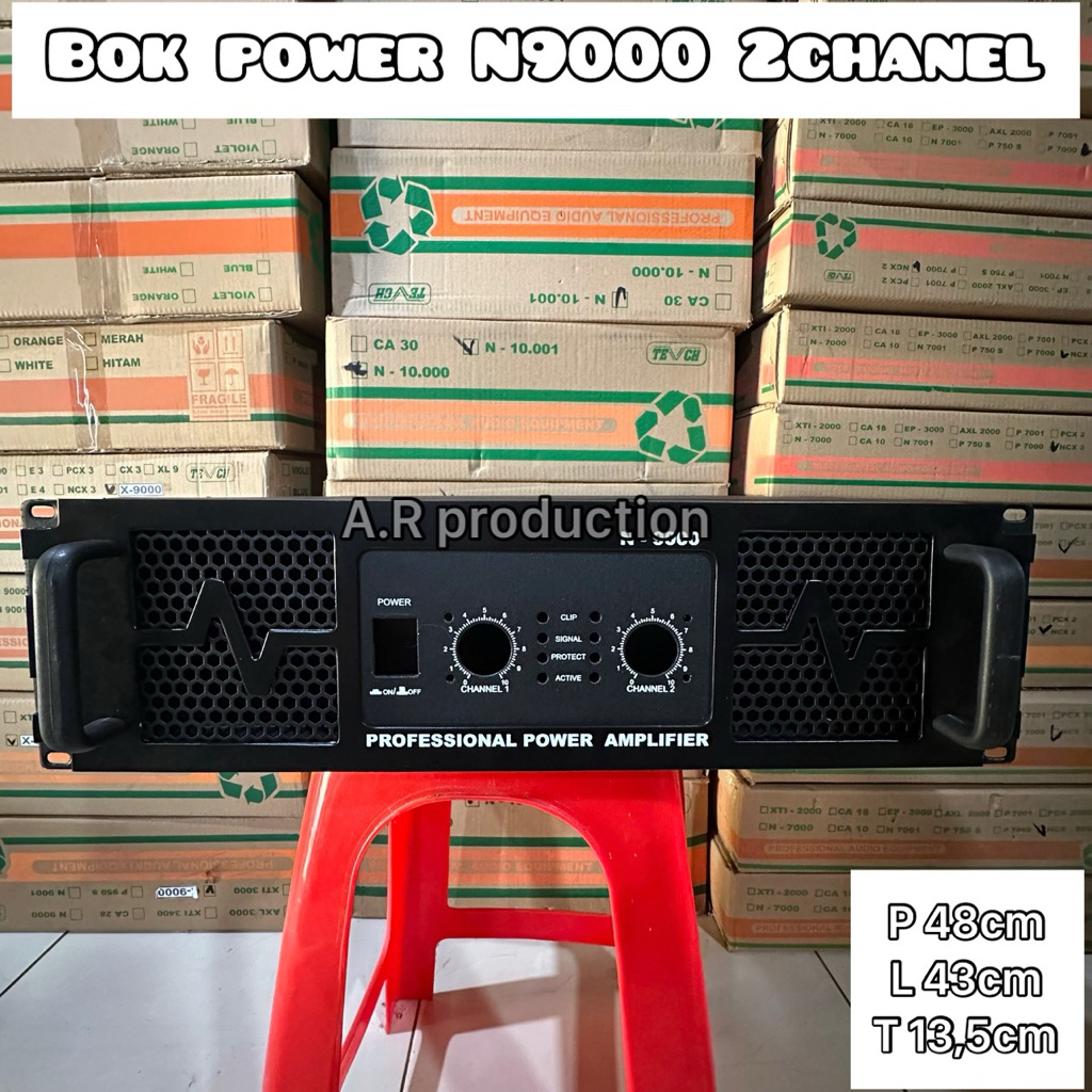 Bok power N9000 3U 2chanel model built up bahan plat besi tebal anti gores