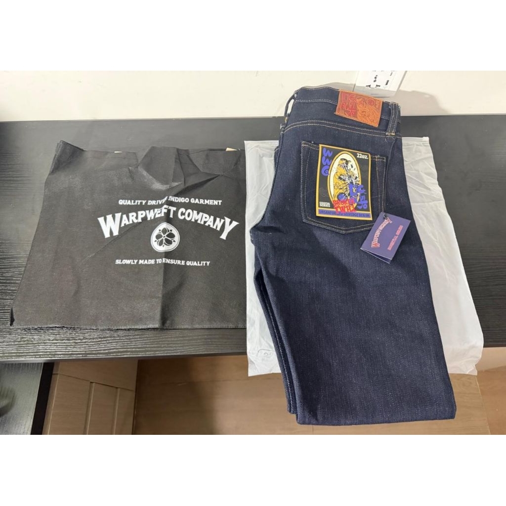 Warpweft Company WWCo 100% BARU Size 34 ESSENTIAL SERIES DAIGINJO 22oz BROKEN TWILL Unsanforized Exc