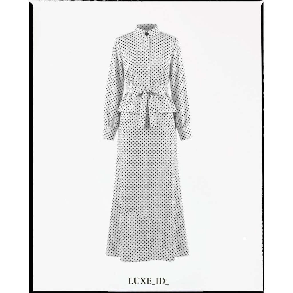 LUXE_ID_ One Set Polka 2 | One Set Wanita | Skirt Polka | Stelan Polka | Blazer | Jaket Polka | Kore