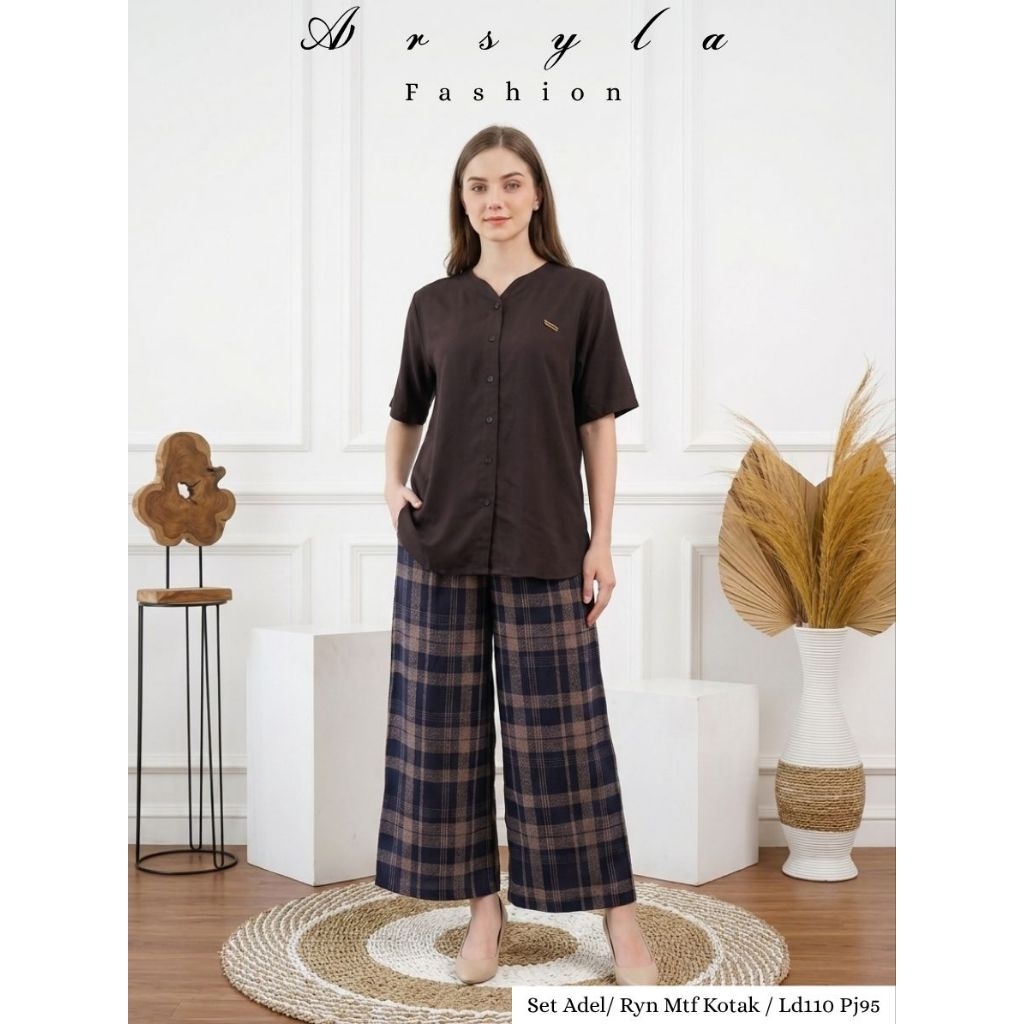SETELAN CELANA/ONESET RAYON TANGAN PENDEK ARSYLA FASHION