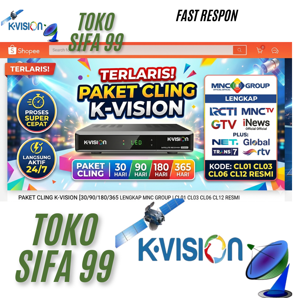 PROMO BARU PAKET CLING K VISION GRATIS BEIN SPORTS SEMUA LOKAL OPTUS LGSAT C200 BOLA