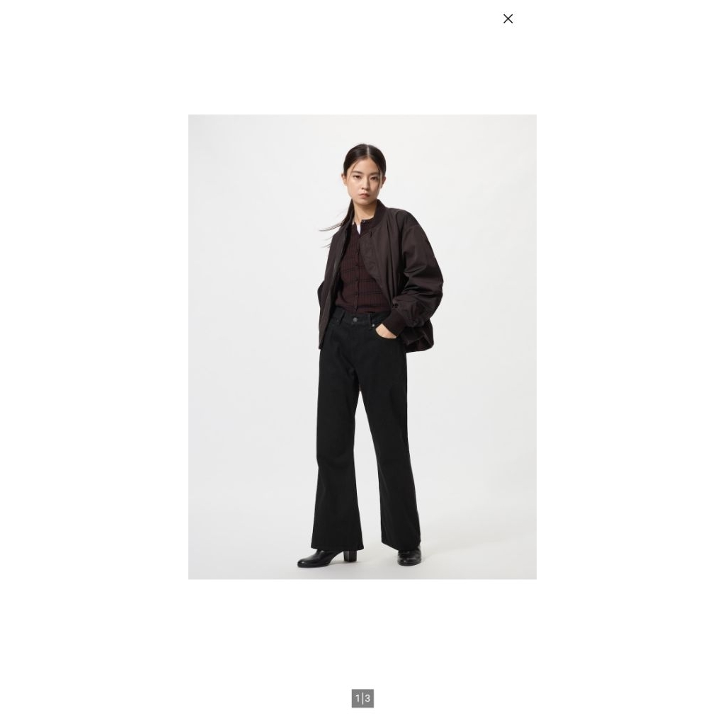 Uniqlo Celana Jeans Bootcut Hitam LowWaist