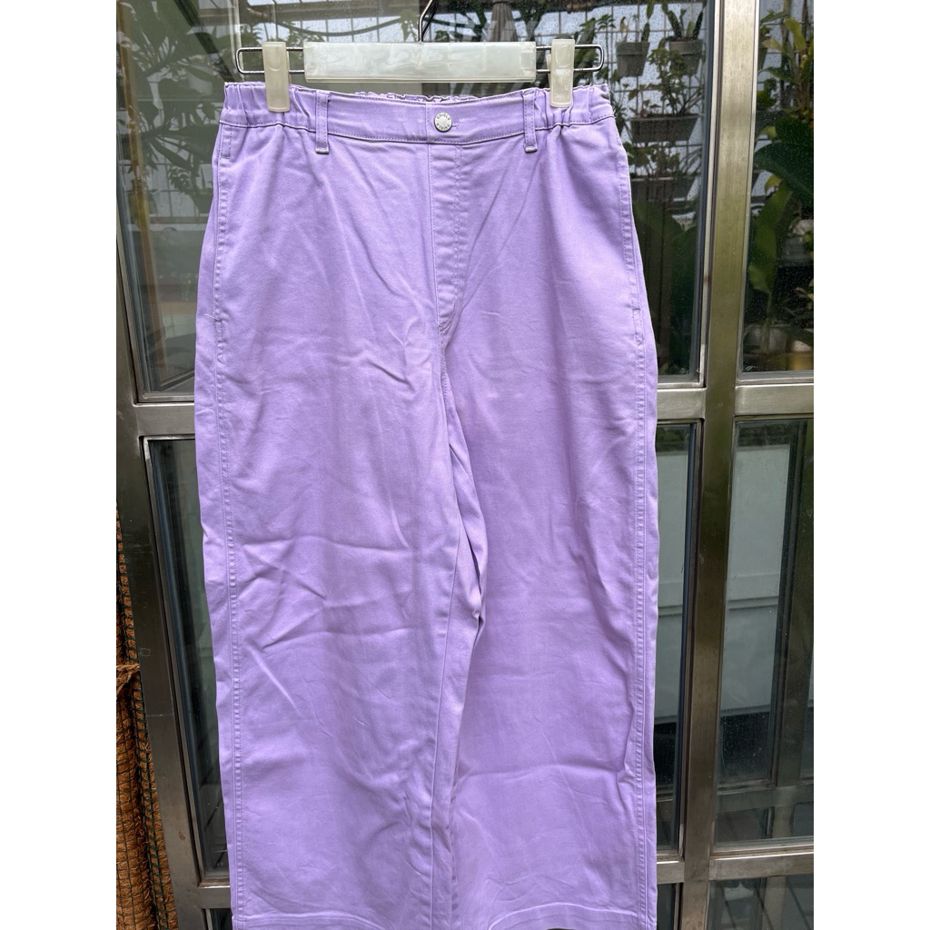 Wide Jeans katun UNIQLO KIDS purple size 160