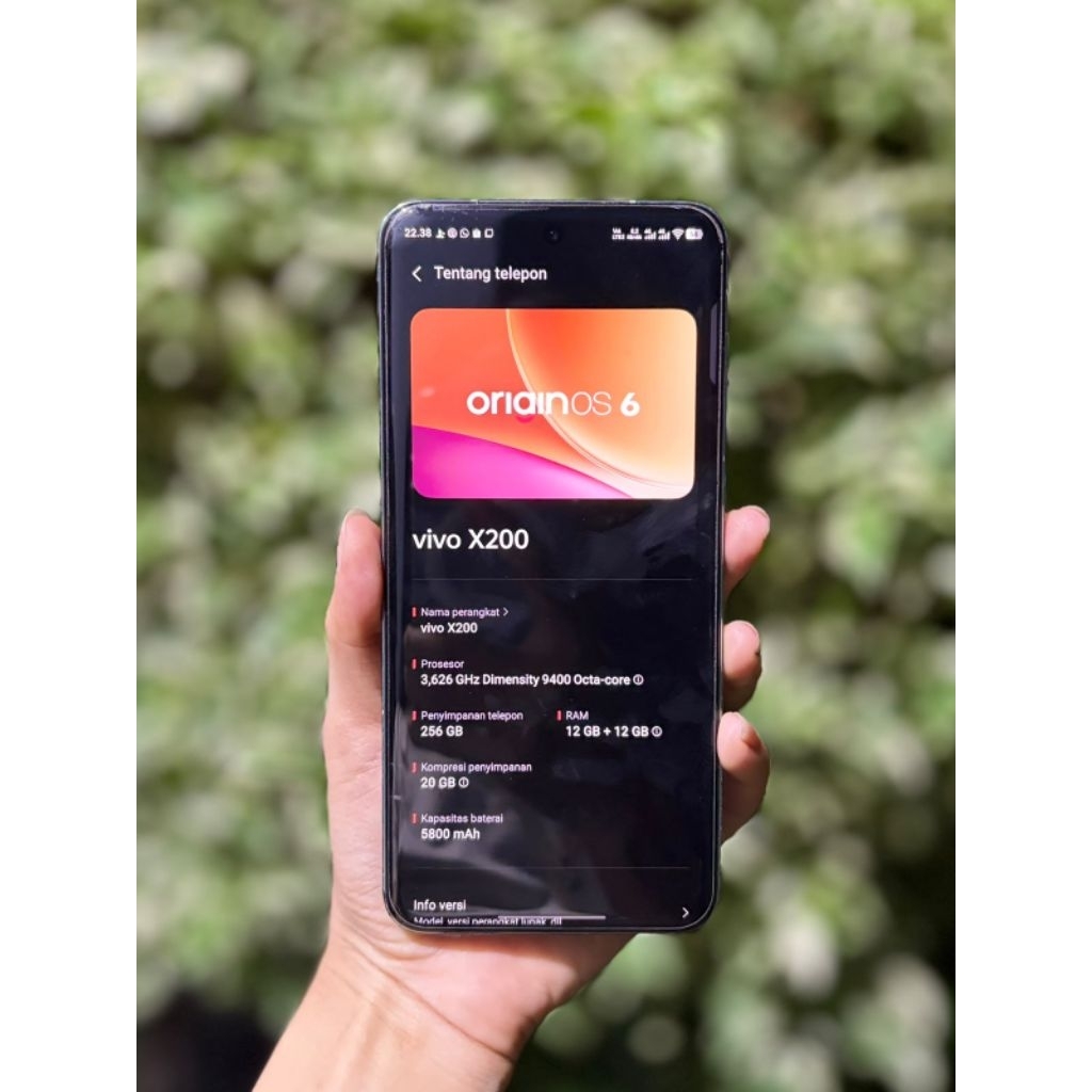 VIVO X200 12/256GB GREEN SECOND RESMI