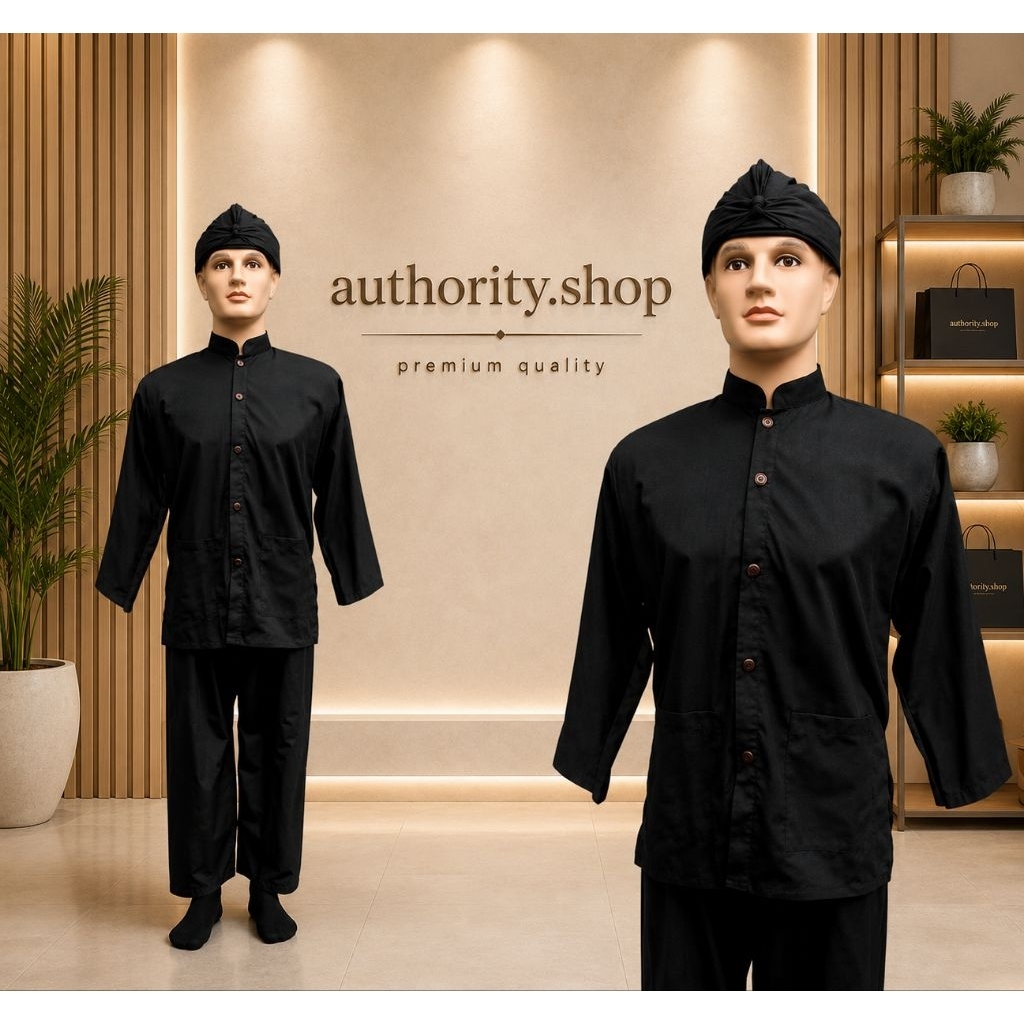 setelan baju pangsi pria dewasa warna hitam termurah terlaris / baju penca silat /baju sirual/baju a