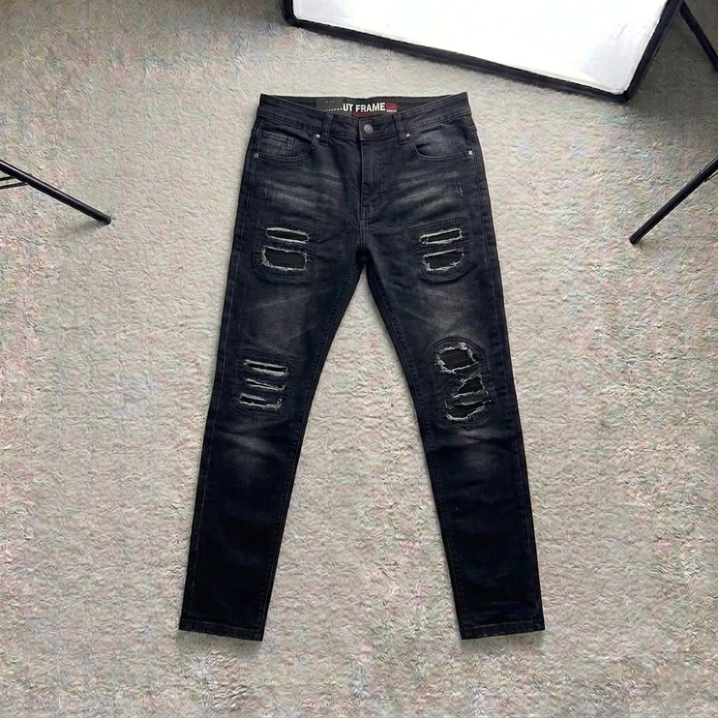 Celana Jeans Pria Panjang Ripped Rucas Skinny