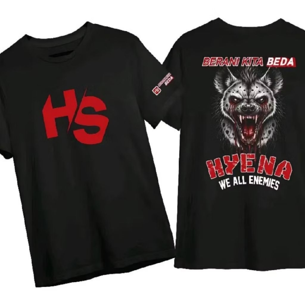 Kaos Distro HS berani kita beda Hyena T-shirt/unisex