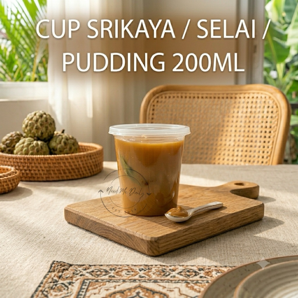 [50pcs] Thinwall Cup 200ML | Cup Kemasan Selai Srikaya Saus Puding Jelly Slime
